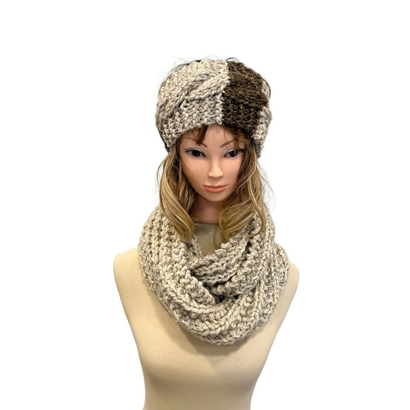 Handmade Knit Headband and Infinity Scarf - Picture 5 of 5